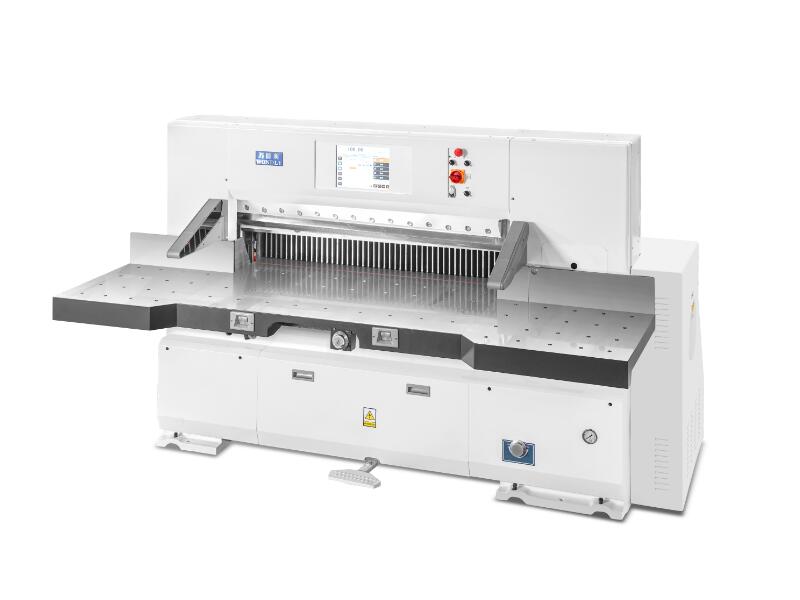 Touch screen paper cutting machine operation video